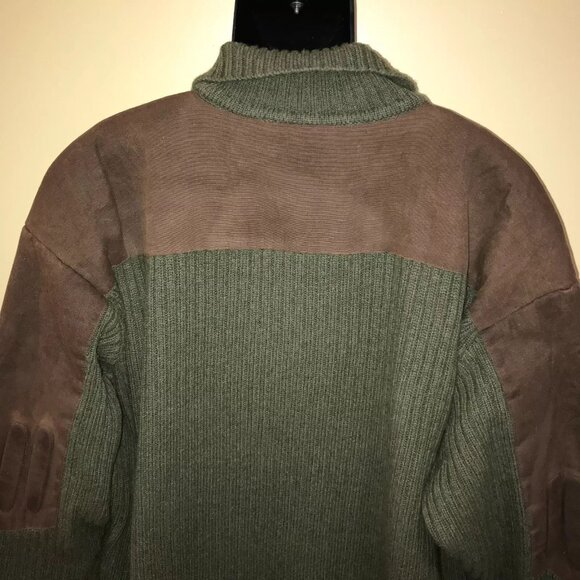 Men's Vintage Avery Heritage Cache River Oil Cloth 1/2 Zip Wool Sweater - Picture 10 of 16